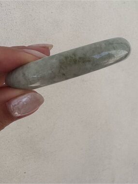 Certified Light Green Jade Bangle Bracelet size 59.4
